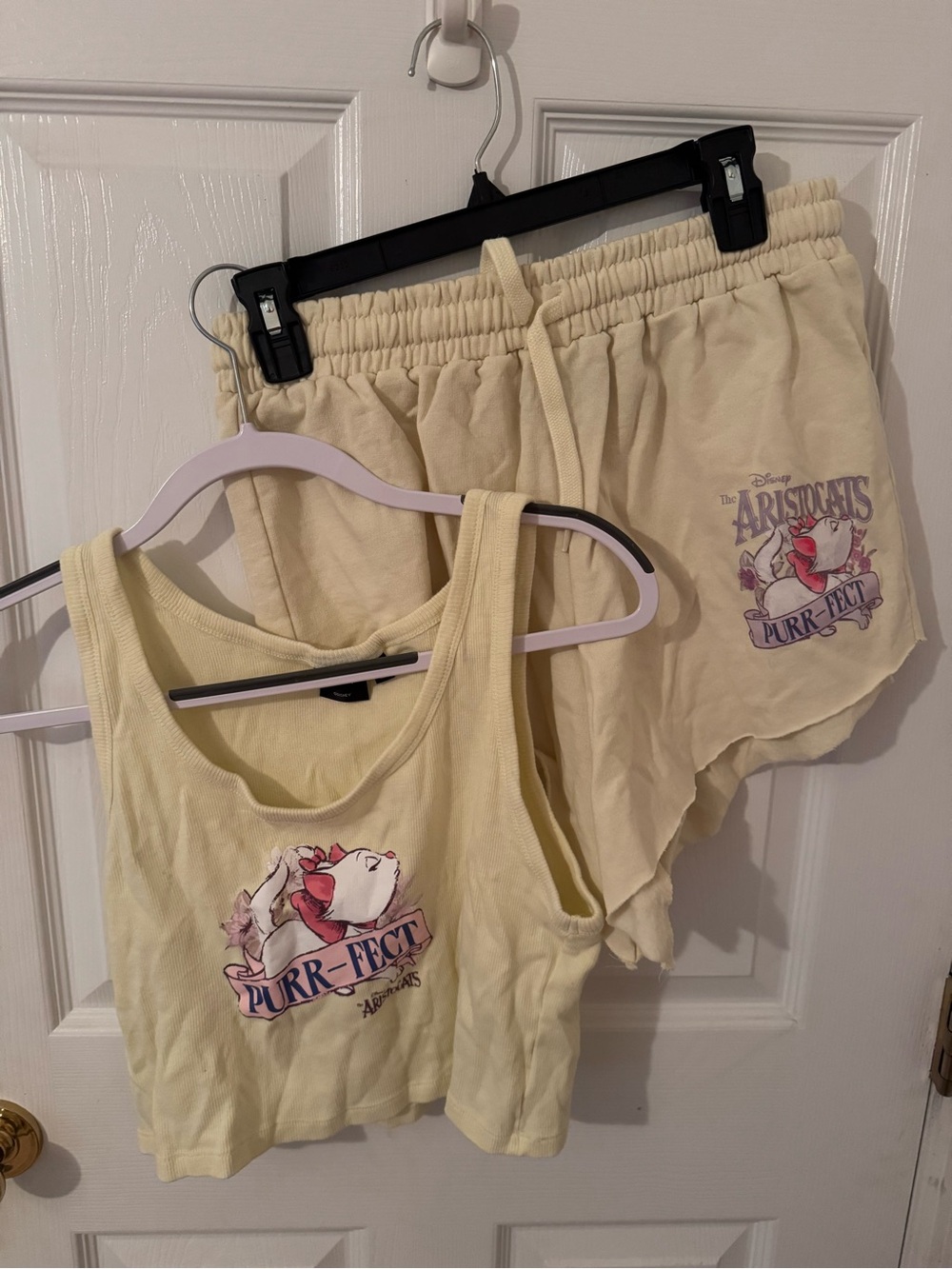 Disney Cream Aristocats Purr-Fect Tank Top & Shorts Set